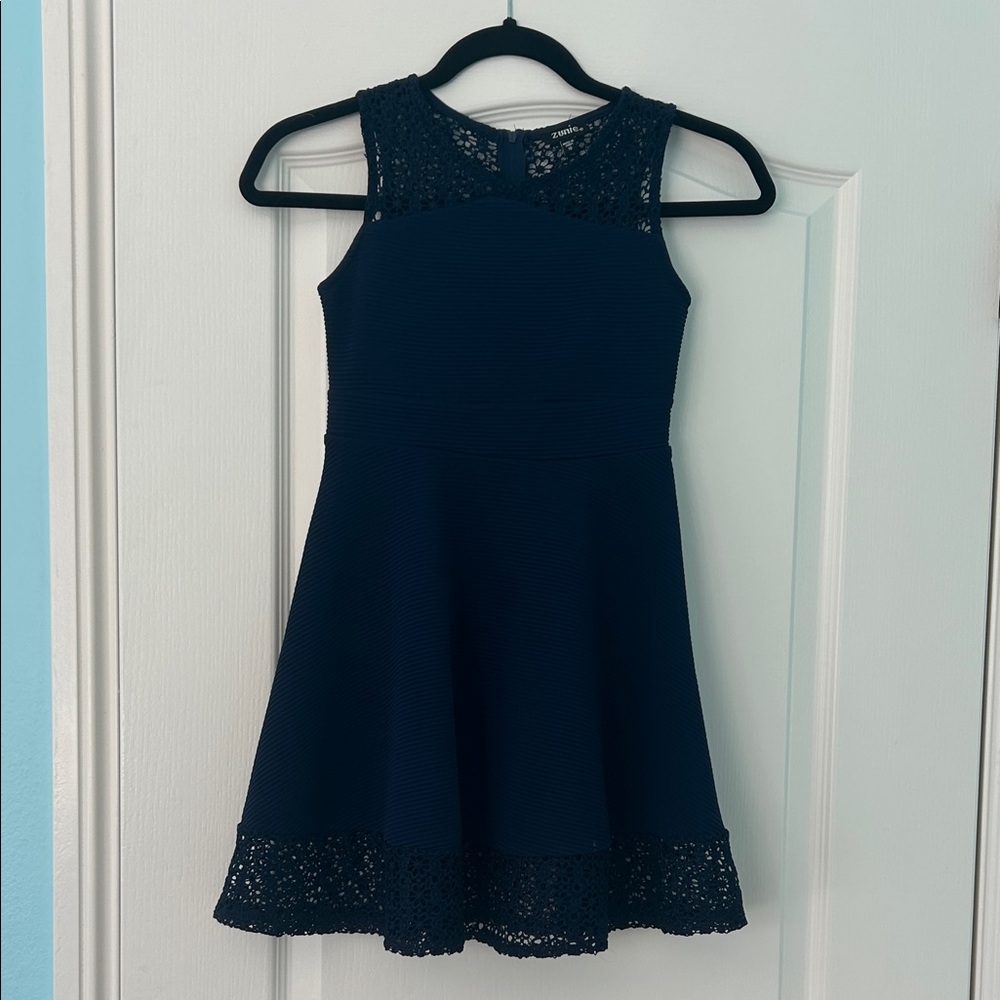 Zunie Girls Navy Lace Dress
